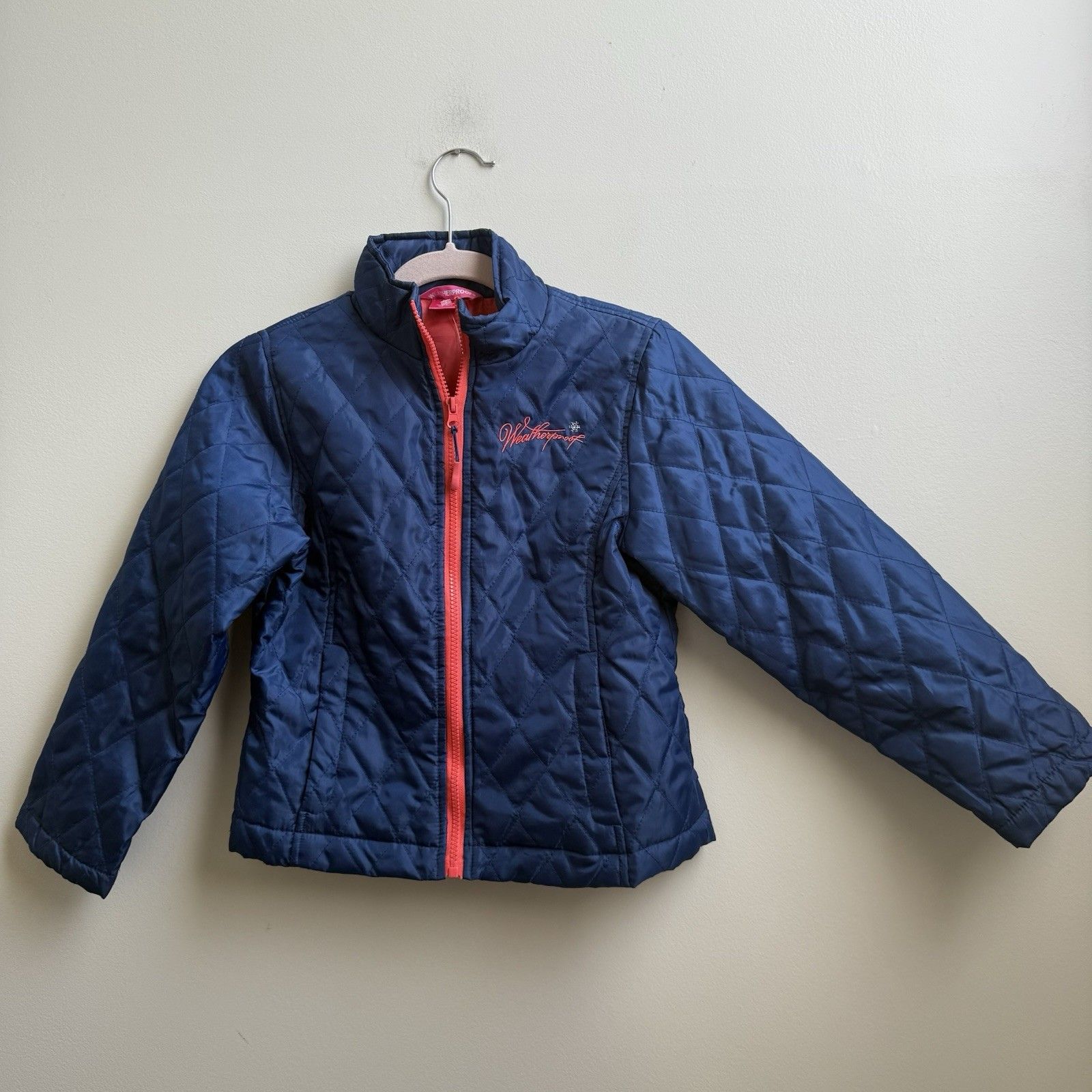 Weatherproof Boys Warm Winter Jacket Coat Blue Size Medium 8 Long Sleeve